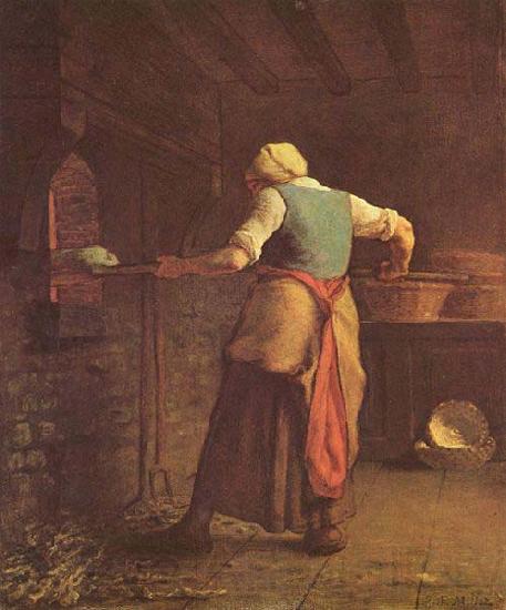 jean-francois millet Woman Baking Bread Spain oil painting art